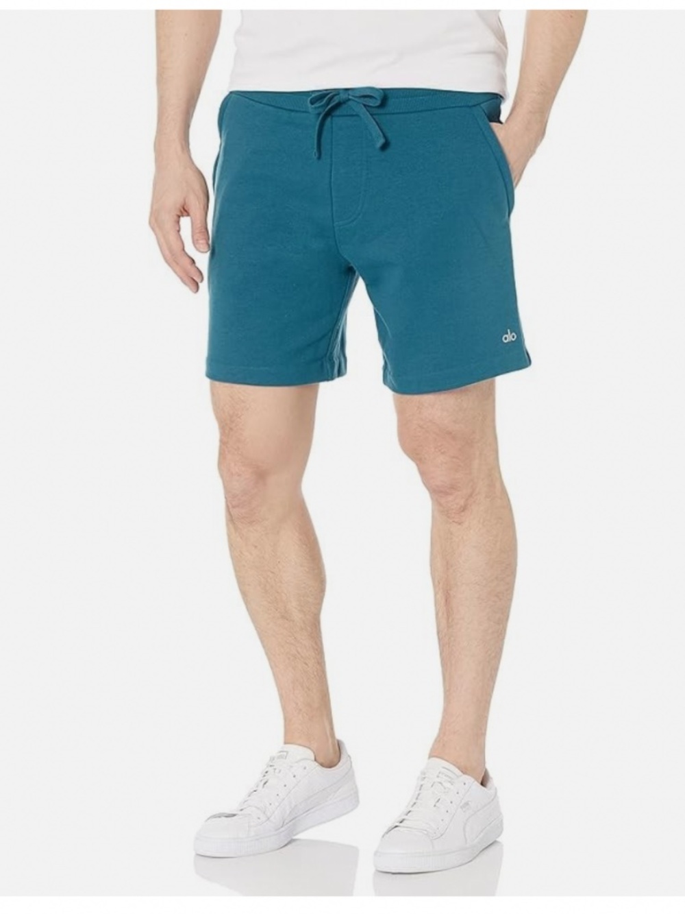 Alo Yoga Men's Chill Yoga Shorts Mineral Blue Size M